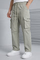 Alo Flap Closures With Side Pocket Loose Bottom Trouser In Light Grey