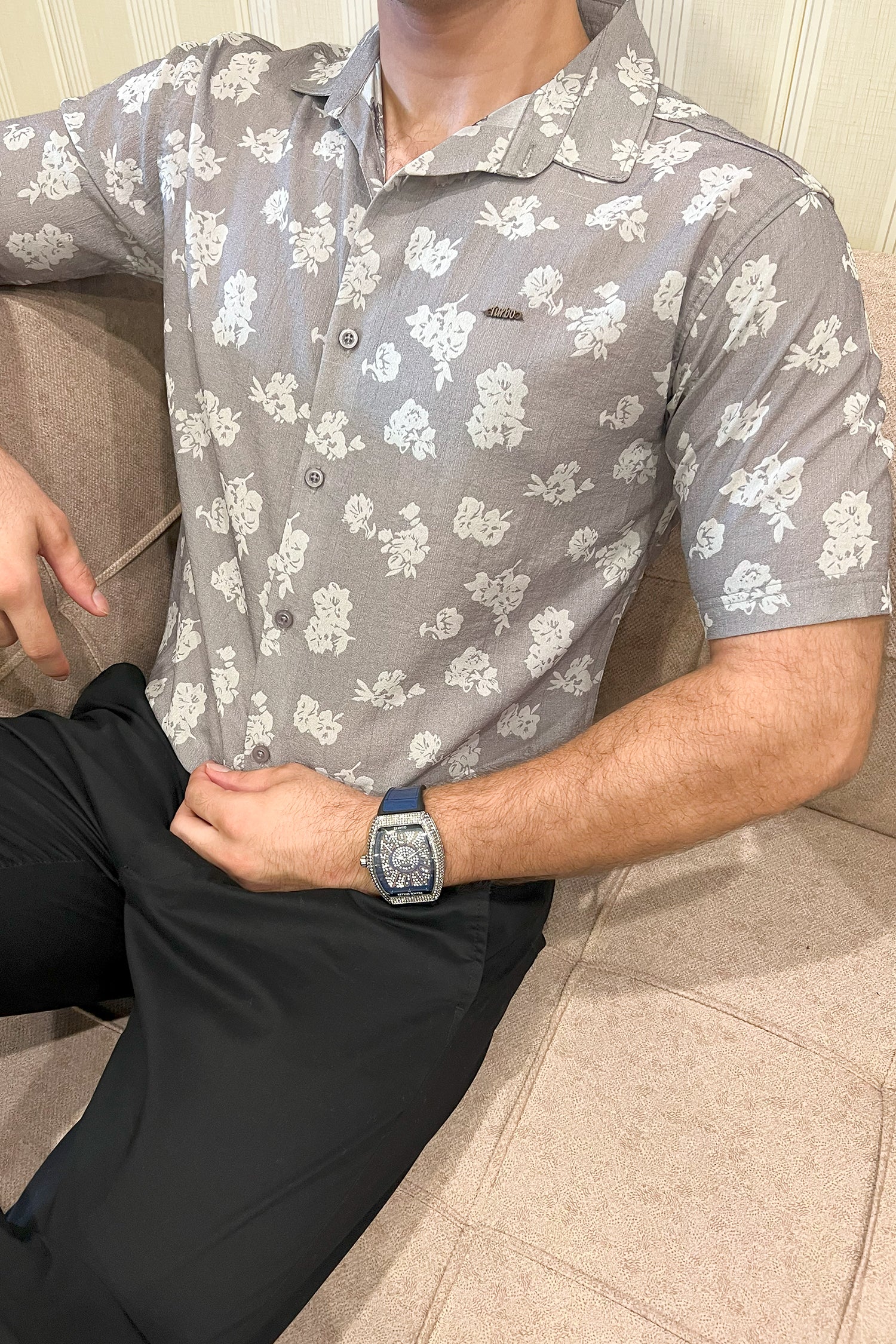 Turbo Rich Floral Printed Casual Shirt