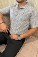 Turbo Down Box Collared Casual Shirt