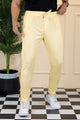 Turbo Straight Leg Lace-Up SlimFit Trouser In Light Lemon