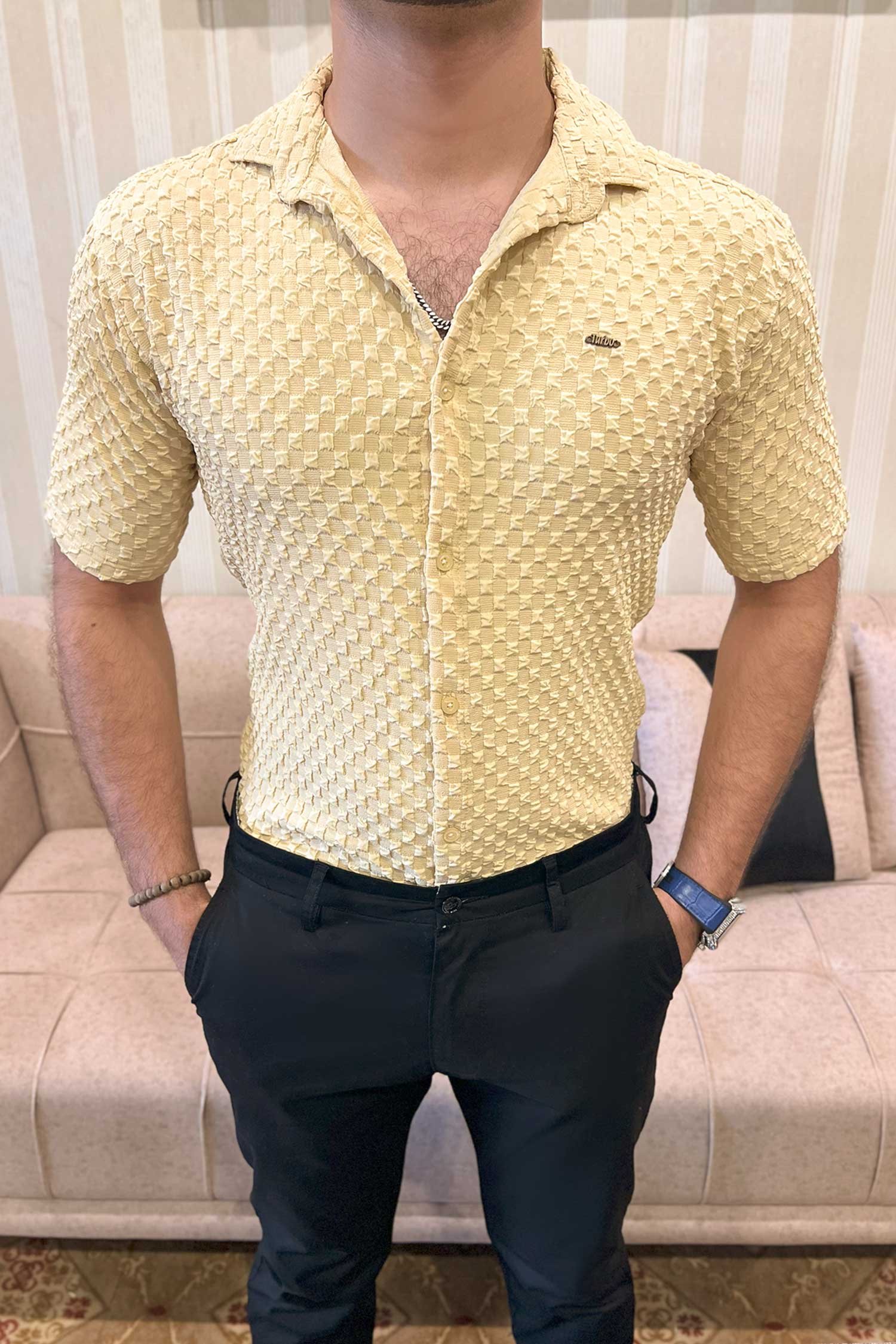 Turbo Popcorn Cuba Waffle Casual Shirt