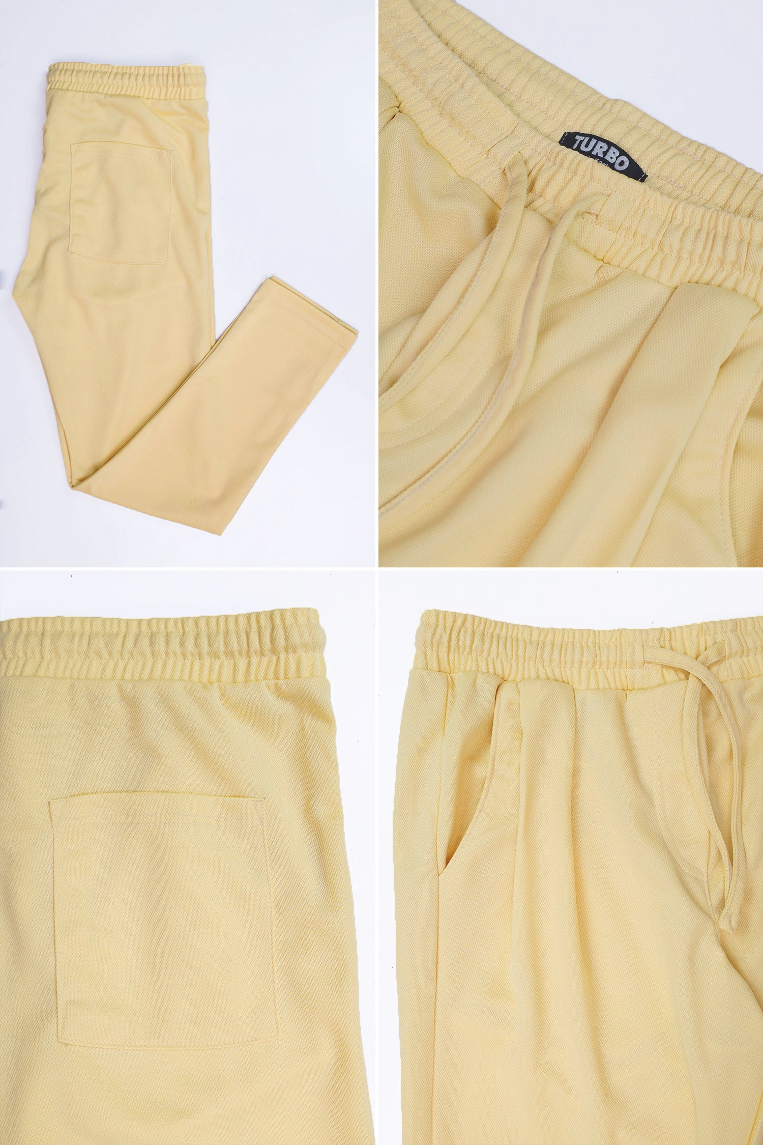 Turbo Elastic Classic Pleated Slimfit Trouser In Light Lemon