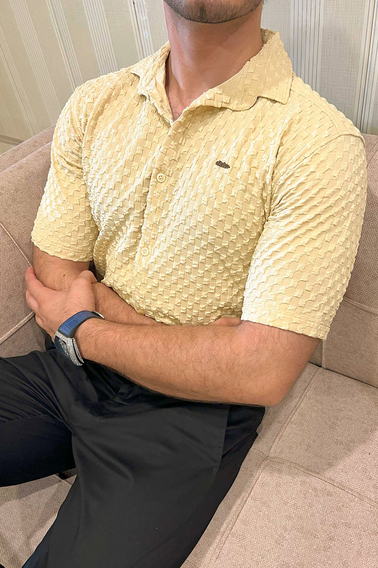 Turbo Popcorn Cuba Waffle Casual Shirt