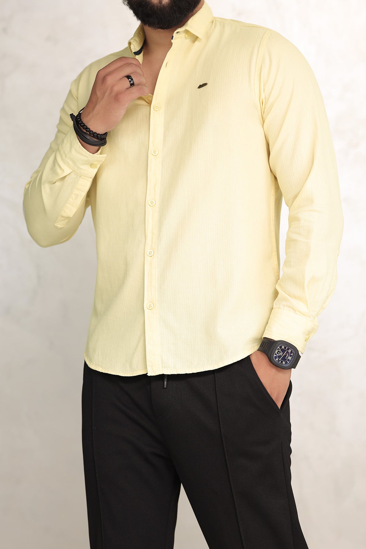 Turbo Self Lining Long Sleeve Cotton Casual Shirt