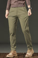 Turbo Urban Era Executive Slim Fit Cotton Pant In Light Moss Green