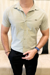 Turbo Creamline Striped Comfort Casual Shirt