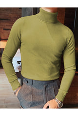 Turtleneck Cashmere High Neck In Light Moss Green