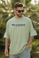 Emerald Edge Round Neck OverSize T-shirt*