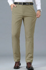 Turbo Urban Era Executive Slim Fit Cotton Pant In Light Moss Green