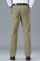 Turbo Urban Era Executive Slim Fit Cotton Pant In Light Moss Green