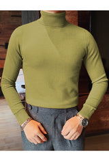 Turtleneck Cashmere High Neck In Light Moss Green