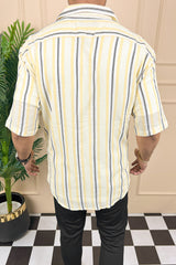Turbo Patterned Lining Style Casual Shirt