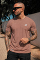 New Blnce Athletic Core Run Imp Dry-Fit Tee In Light Maroon