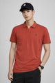 Turbo Waffle Knit Texture Men's Polo T-Shirt In Light Maroon