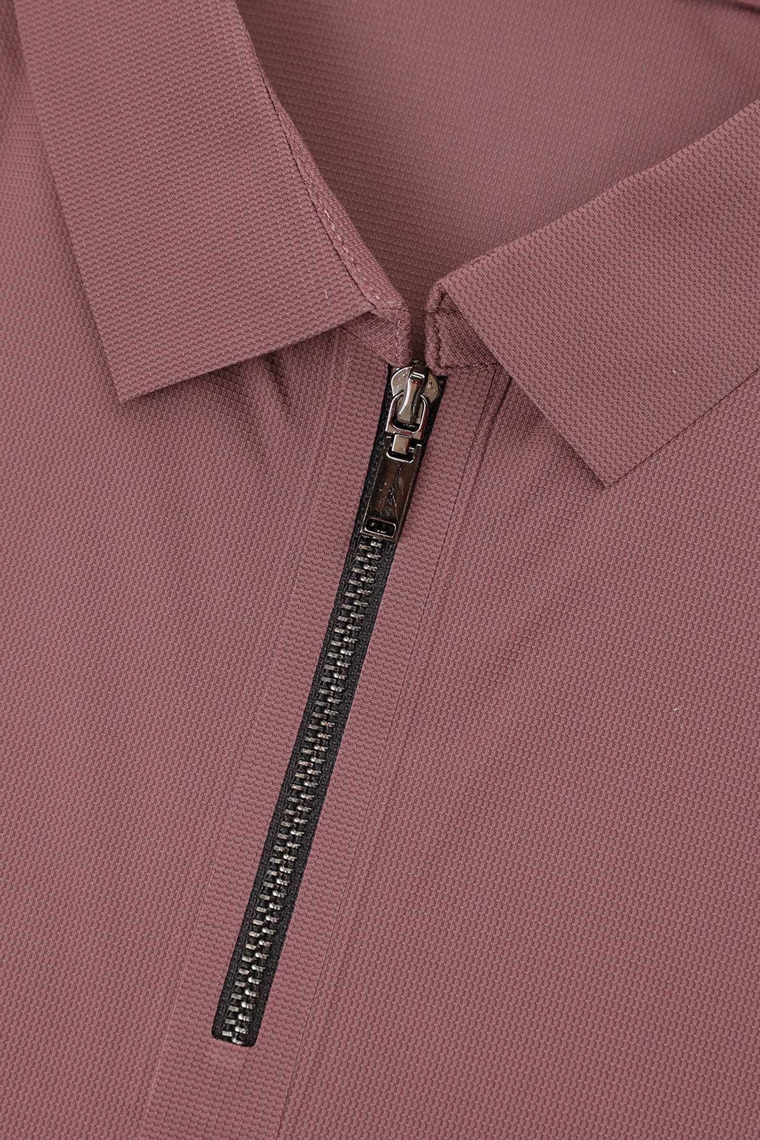 Turbo Signature Script Zip-Placket Men's Polo Shirt