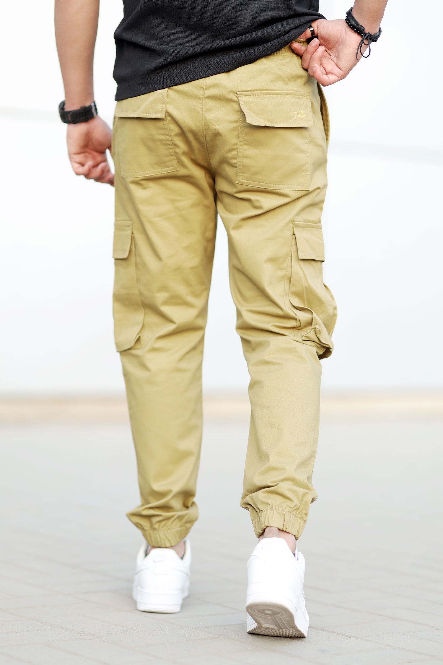 Turbo Front Pocket Style Imp Cotton Cargo Trouser In Light Olive