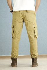 Turbo Front Pocket Style Imp Cotton Cargo Trouser In Light Olive