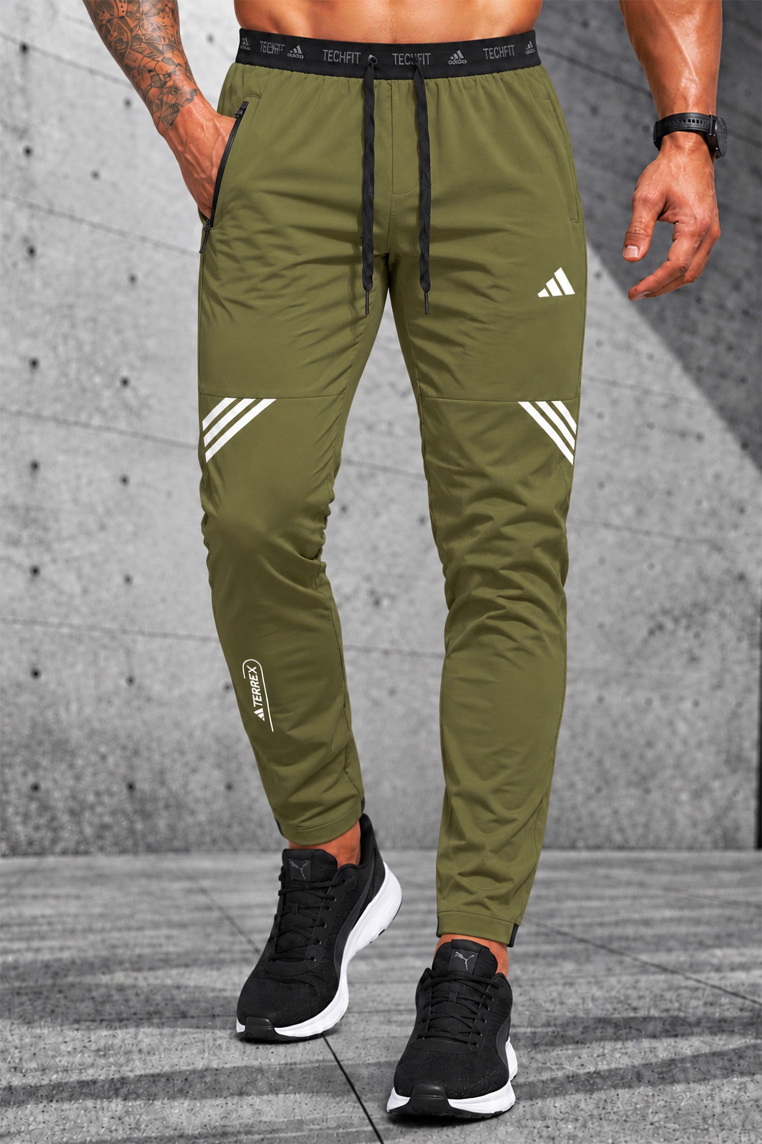 Adds Iconic Running Performance Dry-fit Trouser