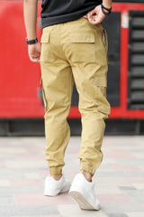 Turbo Front Pocket Style Imp Cotton Cargo Trouser In Light Olive
