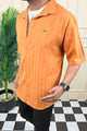 Turbo ShowOff Self Pattern Casual Shirt In Rust