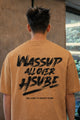 Turbo Essential Wassup Round Neck T-Shirt In Light Orange