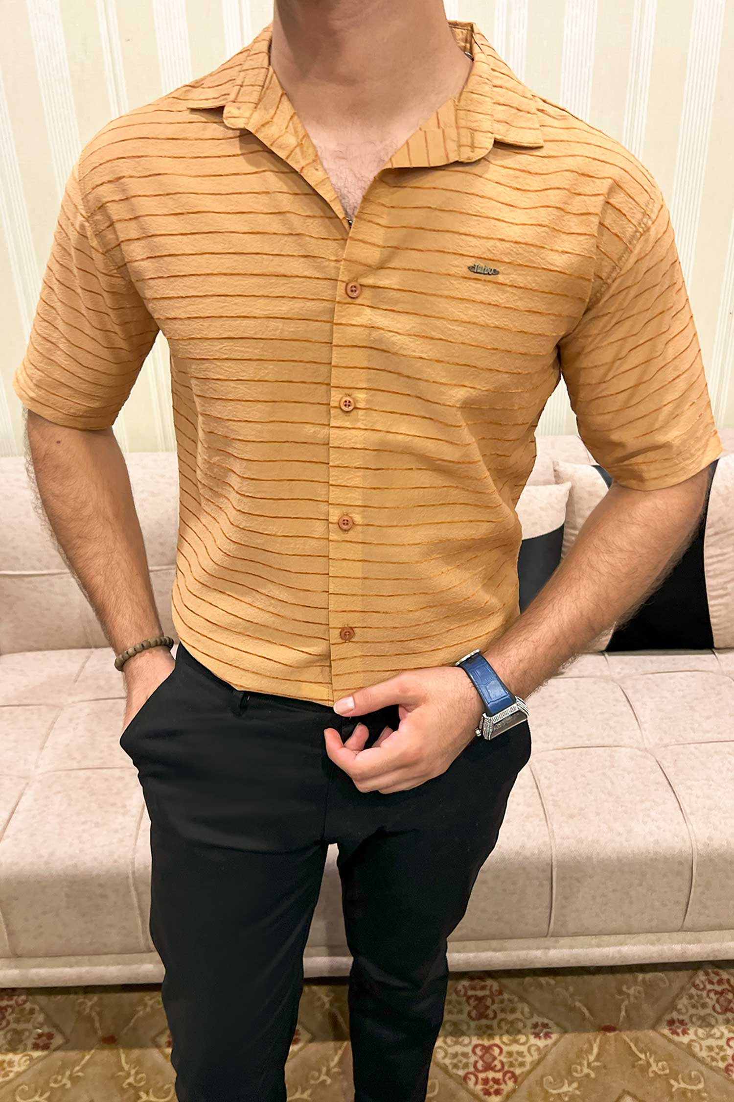 Turbo Snitch Striped Casual Shirt