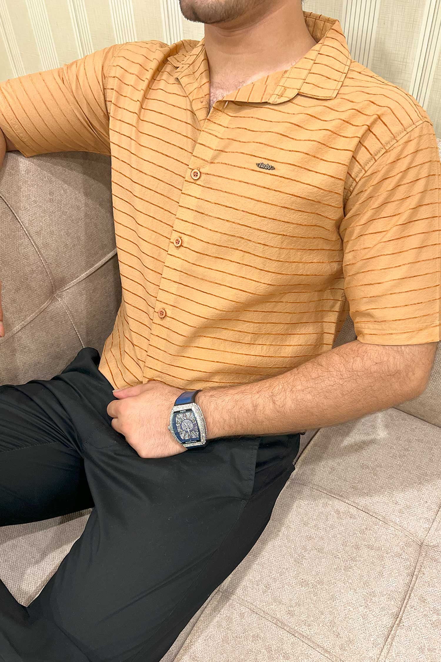 Turbo Snitch Striped Casual Shirt