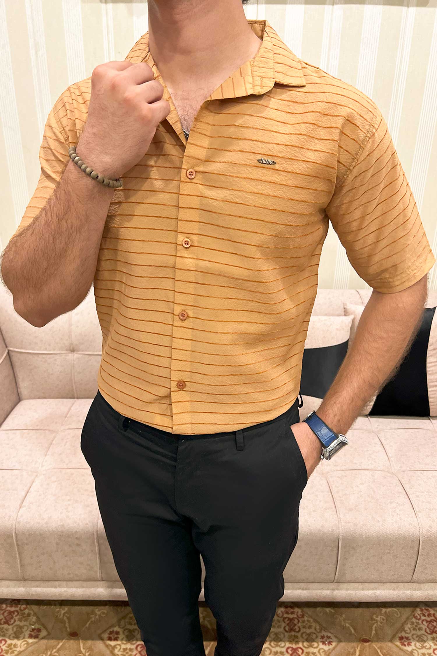 Turbo Snitch Striped Casual Shirt