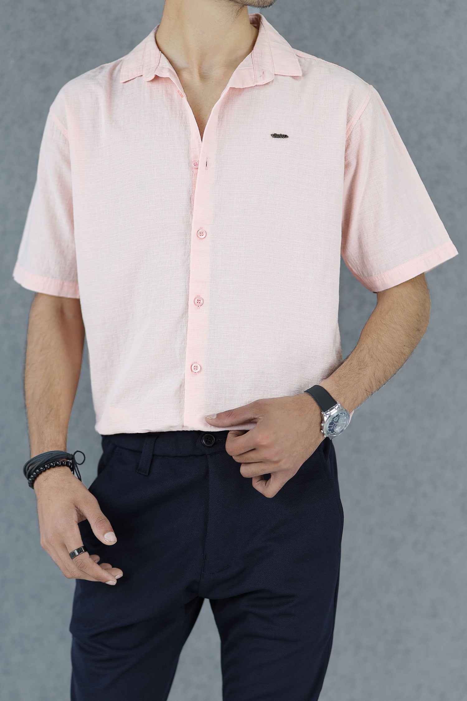 Turbo Textured Relaxed Fit Casual Shirt