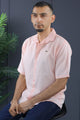 Turbo Textured Relaxed Fit Casual Shirt In Light Pink