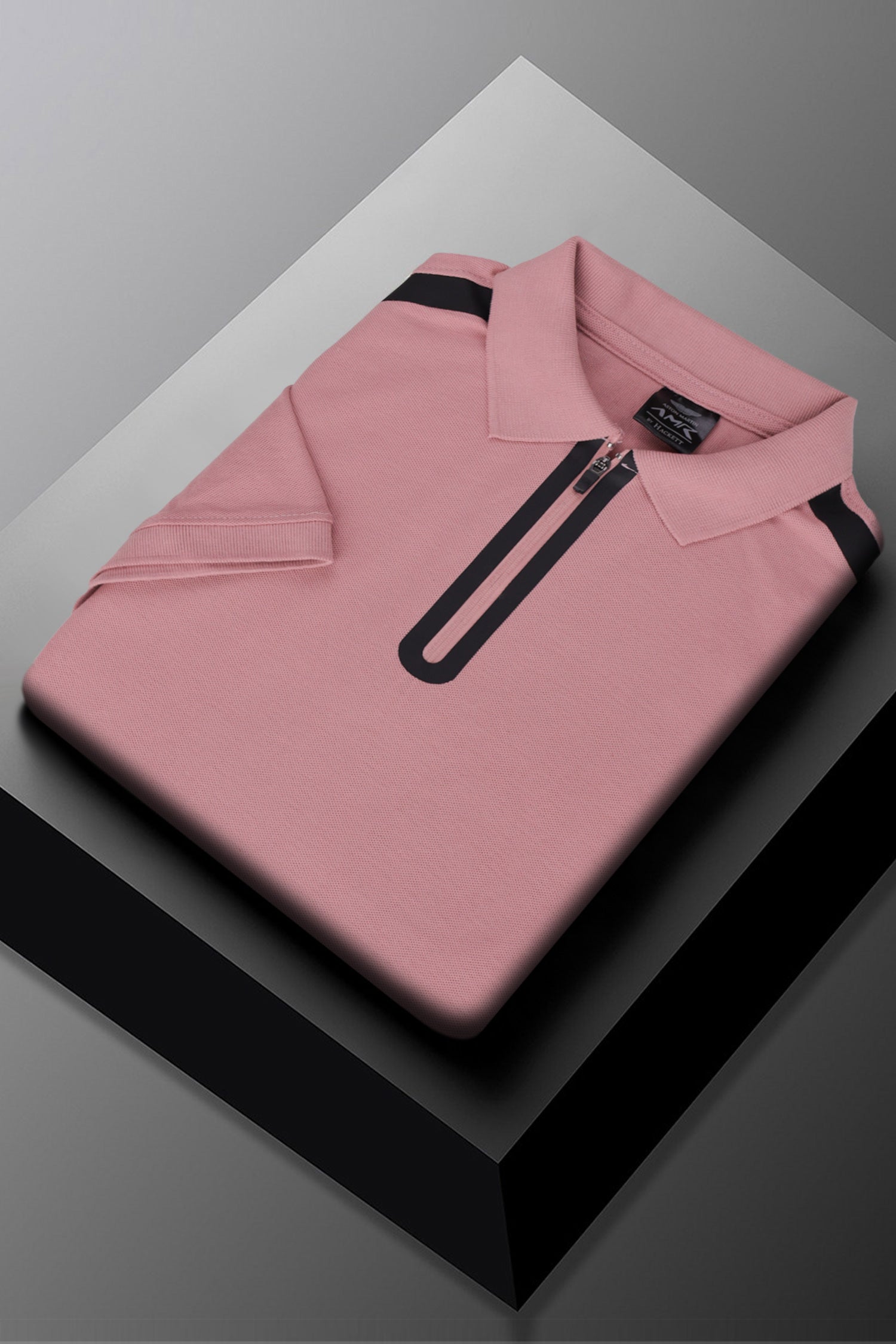 Hackt Lndn AMR Performance Zip-Placket Men's Polo Shirt