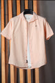 Turbo Textured Relaxed Fit Casual Shirt In Light Pink