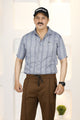 Turbo Cubin Textured Striped Casual Shirt