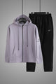 Nke Urban Edge Slim-Fit Hoodie Zipper Tracksuit In Slate Grey & Black