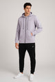 Nke Urban Edge Slim-Fit Hoodie Zipper Tracksuit In Slate Grey & Black