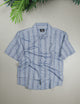 Turbo Cubin Textured Striped Casual Shirt