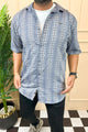 Turbo Cubin Textured Striped Casual Shirt