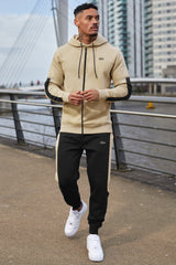 Turbo Hood Style Men Zipper Tracksuit In Light Skin