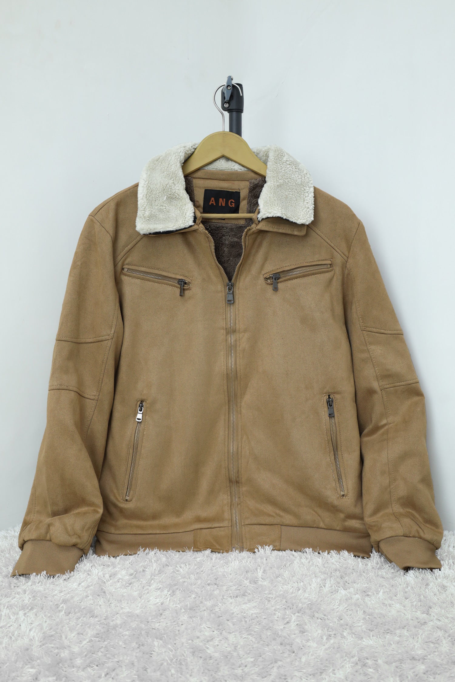 Light suede jacket best sale