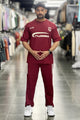 Turbo Micro Stretch Men's Tracksuit In Maroon