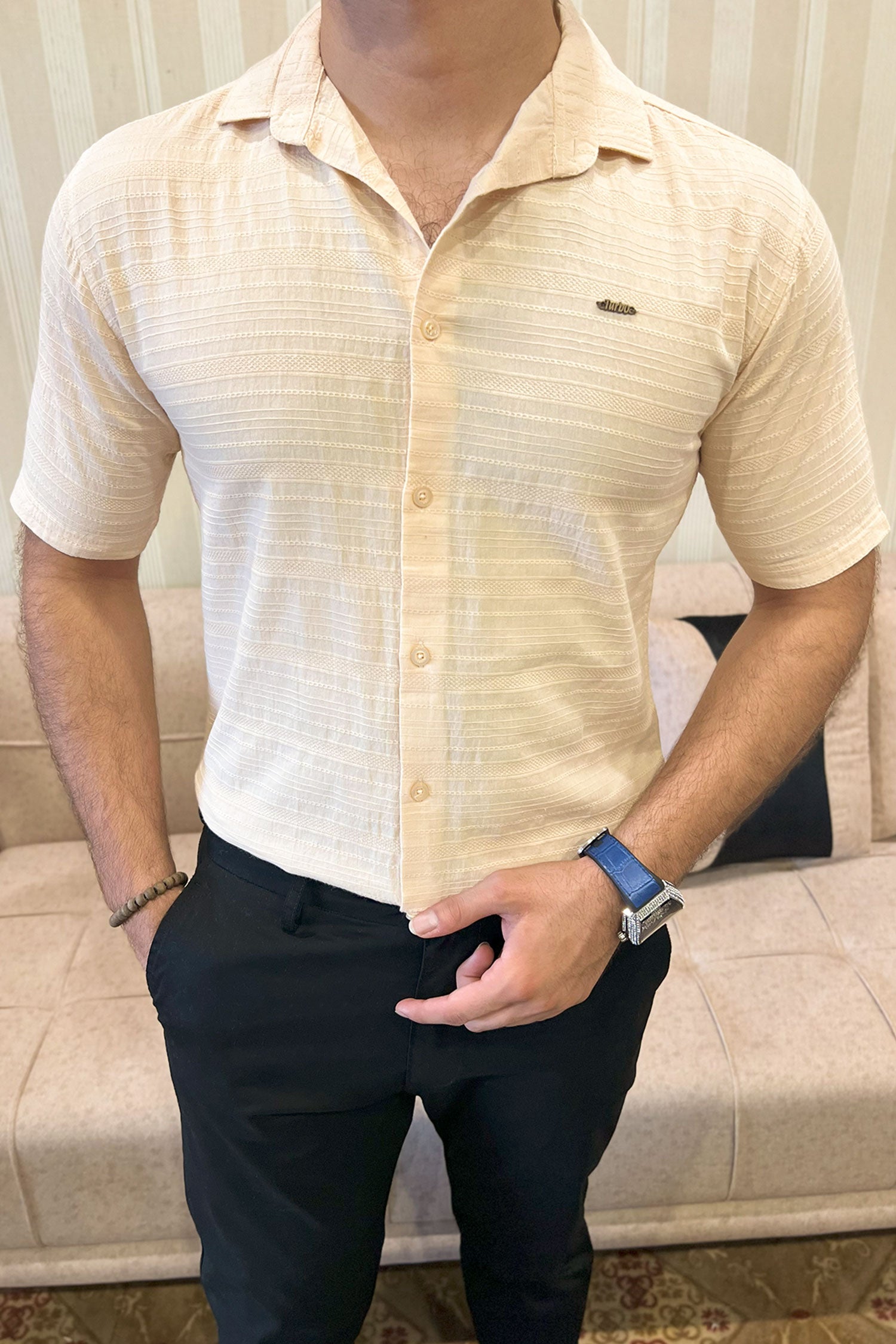 Turbo Knit Craft Crochet Casual Shirt