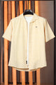 Turbo Knit Craft Crochet Casual Shirt In Light Skin