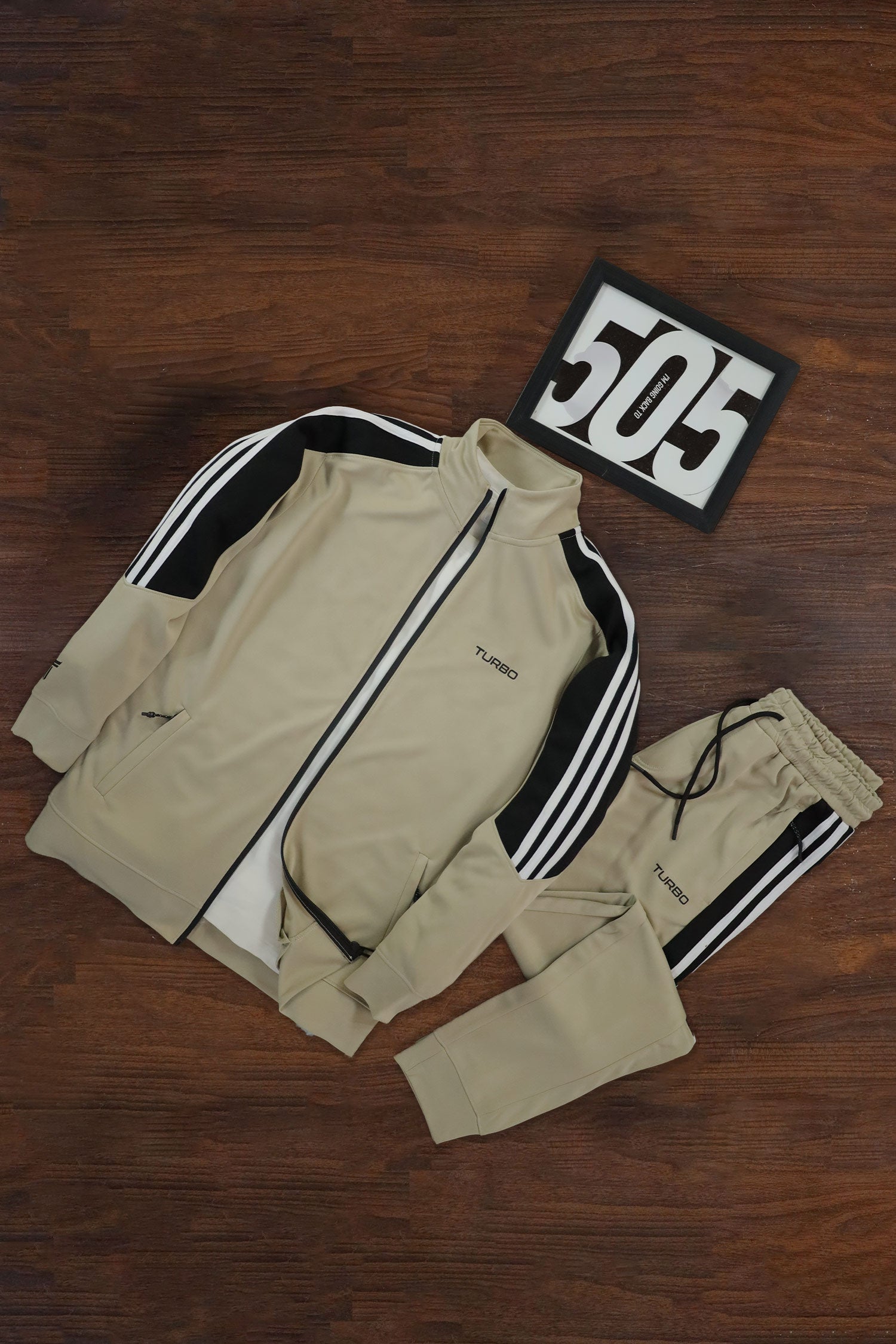 Turbo 3 Stripe Slim-Fit Full Zipper Style Tracksuit