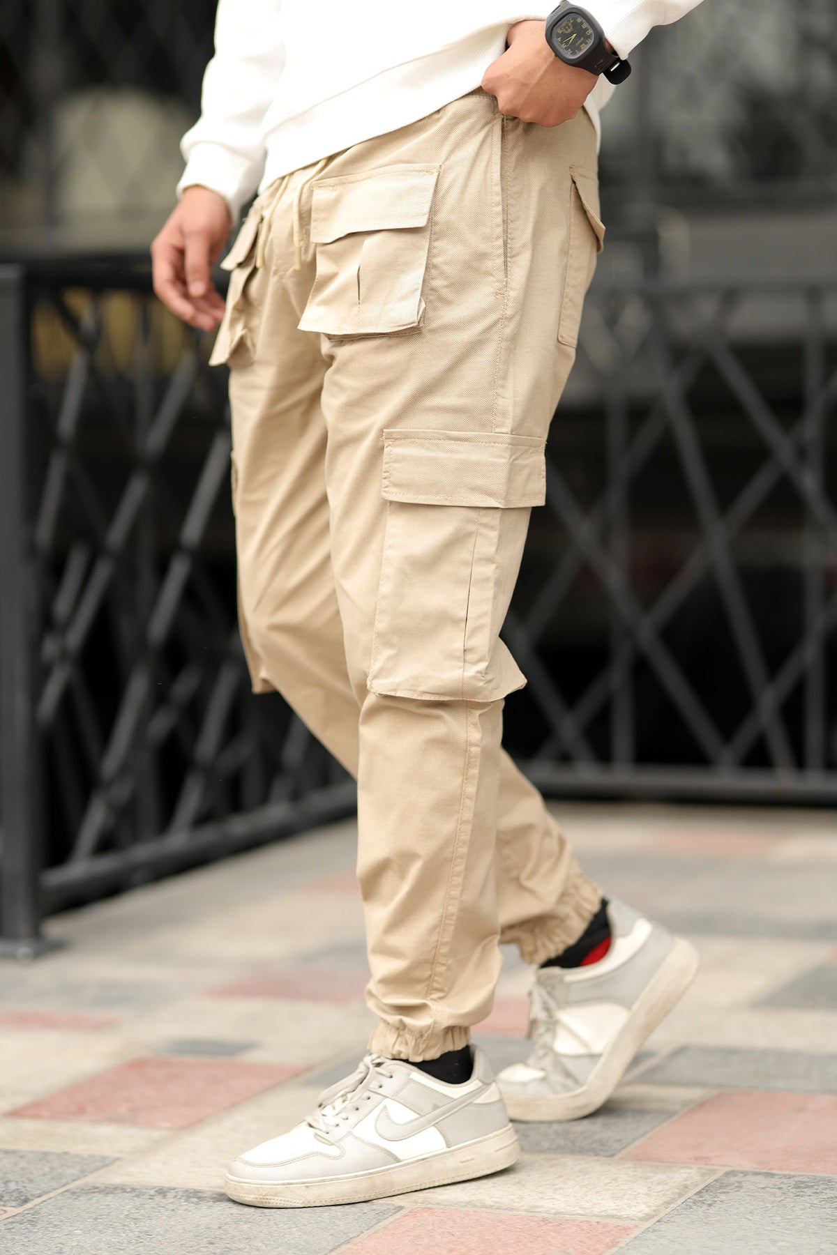 Turbo Front Pocket Style Imp Cotton Cargo Trouser In Light skin