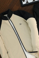 Turbo Raglan Sleeves Panel Moke Neck Zipper Tracksuit