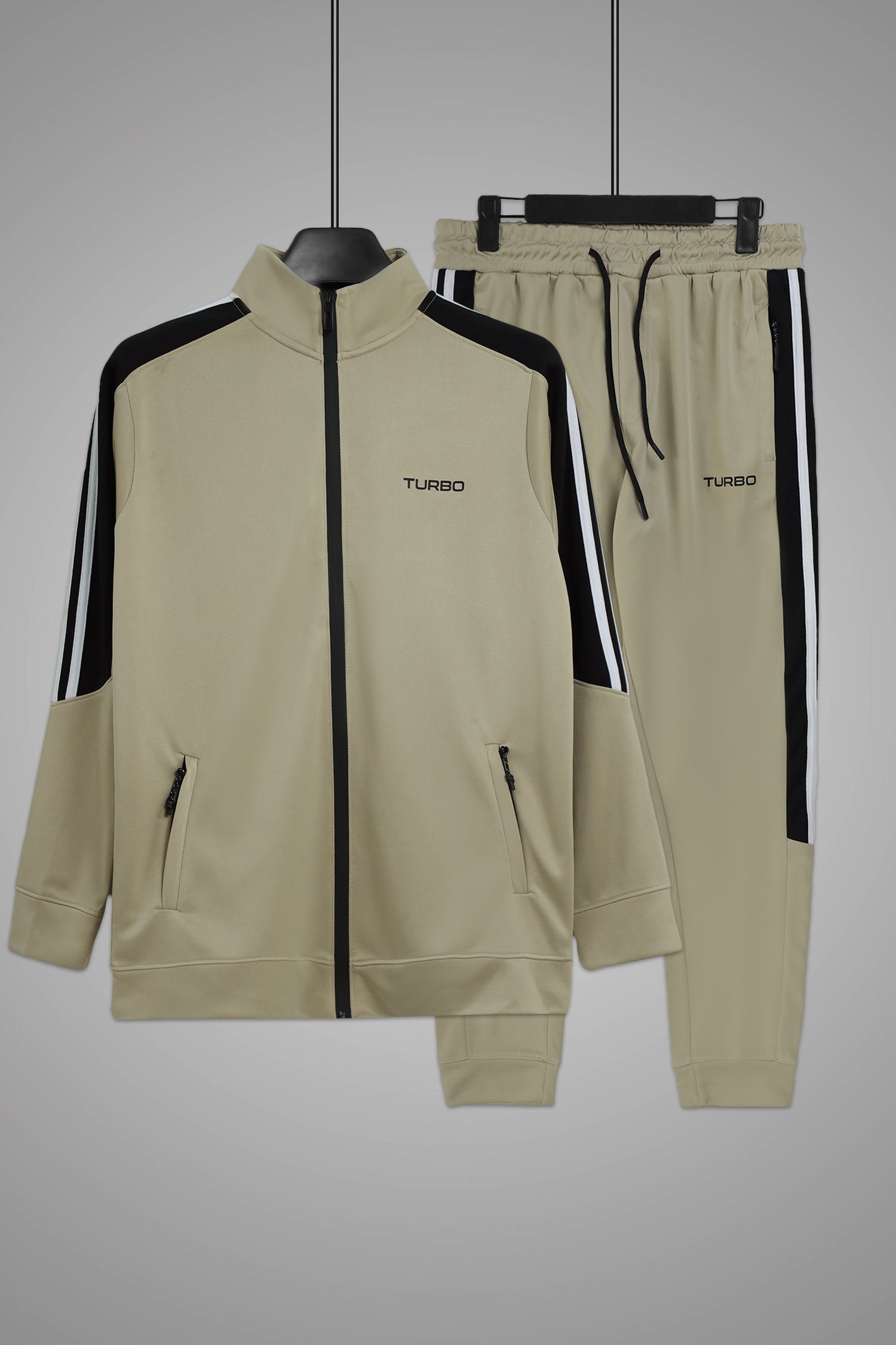 Turbo 3 Stripe Slim-Fit Full Zipper Style Tracksuit