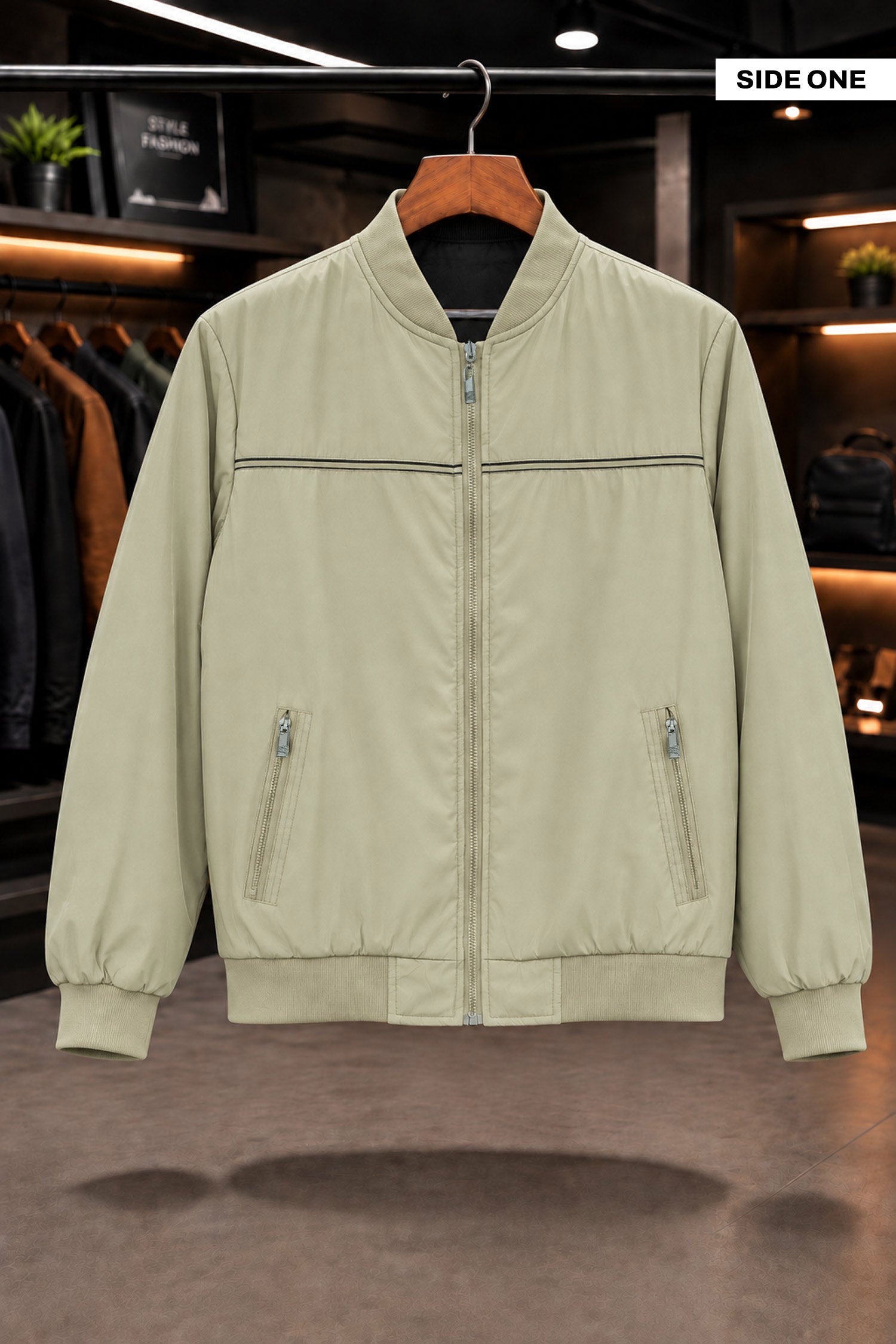 SoftShell Varsity Double-Sided Imported Big Size Light Weight Jacket In Light Skin