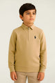 Rph Lren Polo Stylish Half-Zip Collared Unisex Kids Sweatshirt