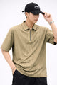 Turbo Quarter-Zip Neckline Style Polo T-Shirt