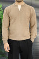 High-End Rabbit Hair Blended Imported Round Neck Rabbit Wool Men's Sweater